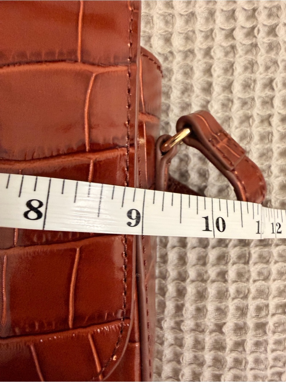 NWOT New JCrew Edie crossbody bag in Italian croc-embossed leather - Picture 5 of 7